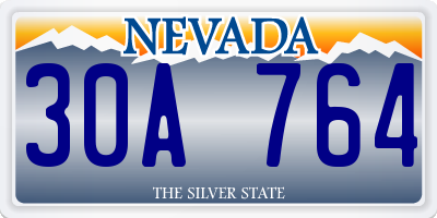 NV license plate 30A764