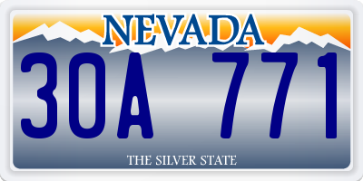 NV license plate 30A771