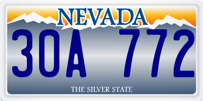 NV license plate 30A772