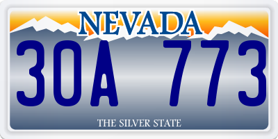 NV license plate 30A773