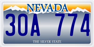 NV license plate 30A774