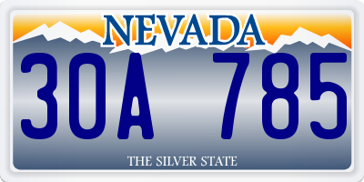 NV license plate 30A785