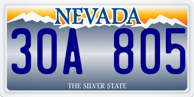 NV license plate 30A805