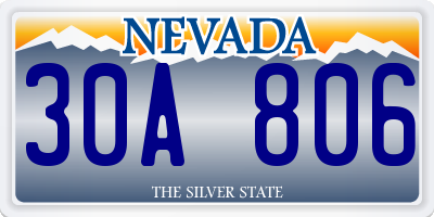 NV license plate 30A806