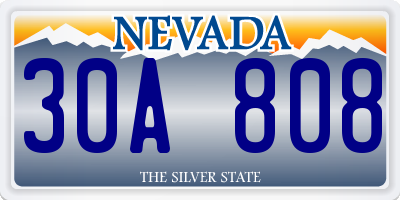NV license plate 30A808