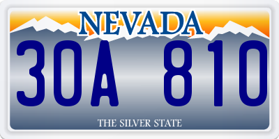NV license plate 30A810
