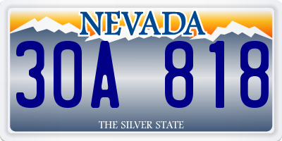 NV license plate 30A818