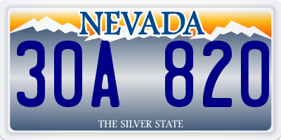 NV license plate 30A820