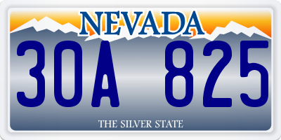 NV license plate 30A825