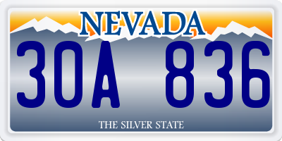 NV license plate 30A836