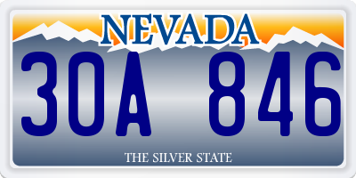 NV license plate 30A846