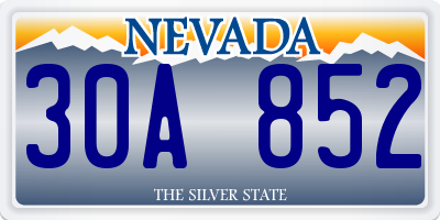 NV license plate 30A852