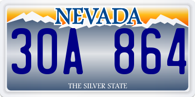 NV license plate 30A864