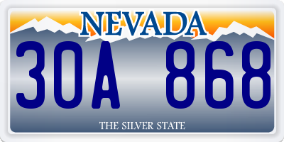 NV license plate 30A868