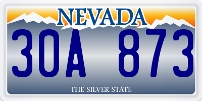 NV license plate 30A873