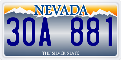 NV license plate 30A881