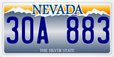 NV license plate 30A883