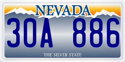 NV license plate 30A886