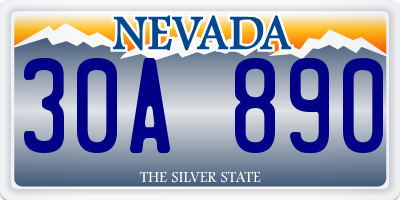NV license plate 30A890