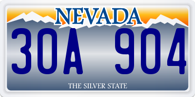 NV license plate 30A904