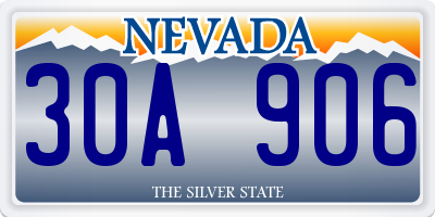 NV license plate 30A906