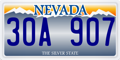 NV license plate 30A907