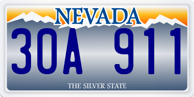 NV license plate 30A911