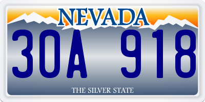 NV license plate 30A918