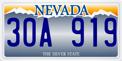 NV license plate 30A919