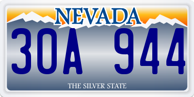 NV license plate 30A944