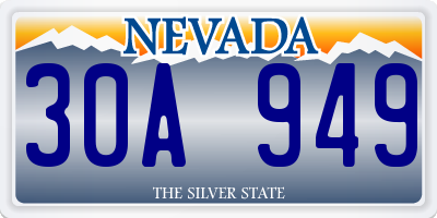 NV license plate 30A949