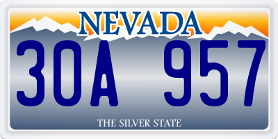 NV license plate 30A957