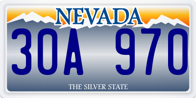 NV license plate 30A970