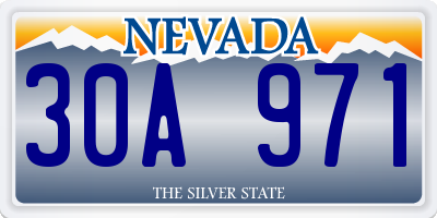NV license plate 30A971