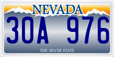 NV license plate 30A976