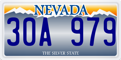 NV license plate 30A979