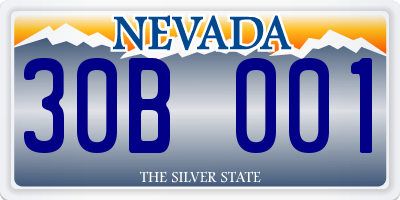 NV license plate 30B001