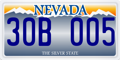 NV license plate 30B005