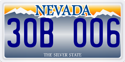 NV license plate 30B006