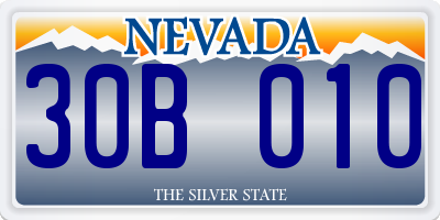 NV license plate 30B010