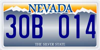 NV license plate 30B014