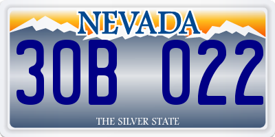 NV license plate 30B022