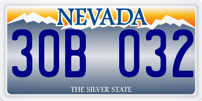 NV license plate 30B032
