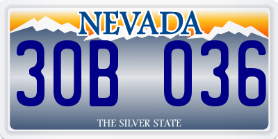 NV license plate 30B036