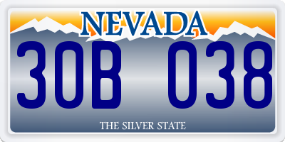 NV license plate 30B038