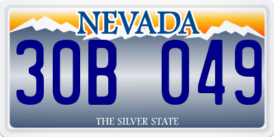 NV license plate 30B049