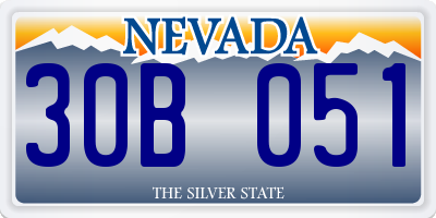 NV license plate 30B051
