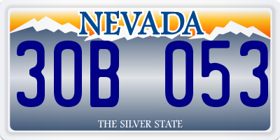 NV license plate 30B053
