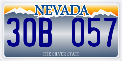 NV license plate 30B057
