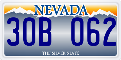 NV license plate 30B062